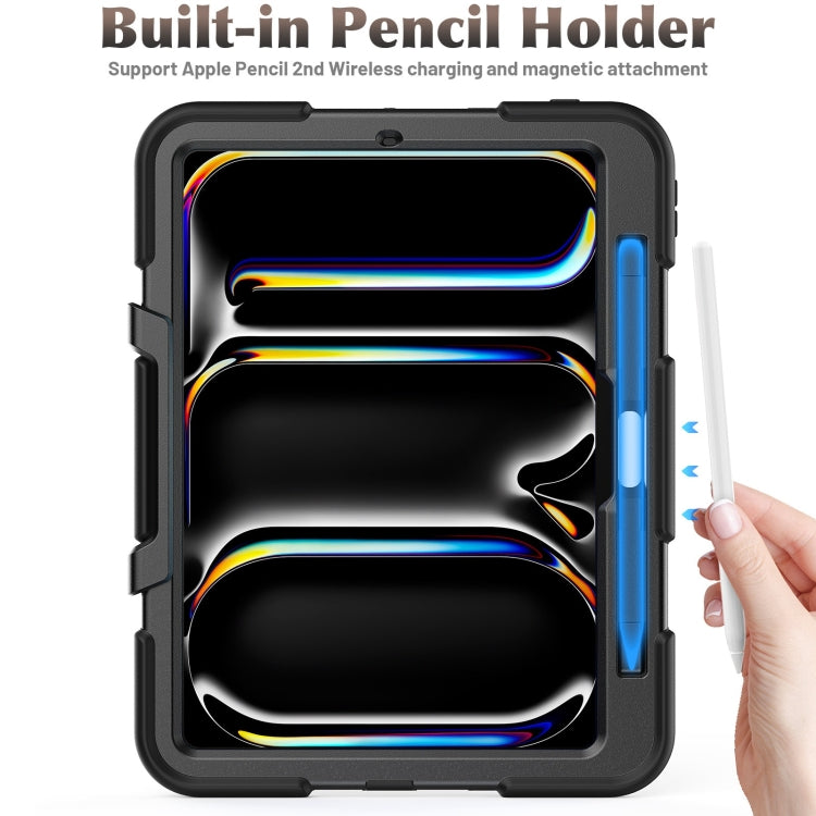 For iPad Pro 11 2024 Colorful Silicone Heavy Duty Hybrid PC Tablet Case(Black) - iPad Pro 11 2024 Cases by PMC TechLife | Online Shopping South Africa | PMC TechLife | Buy Now Pay Later Mobicred
