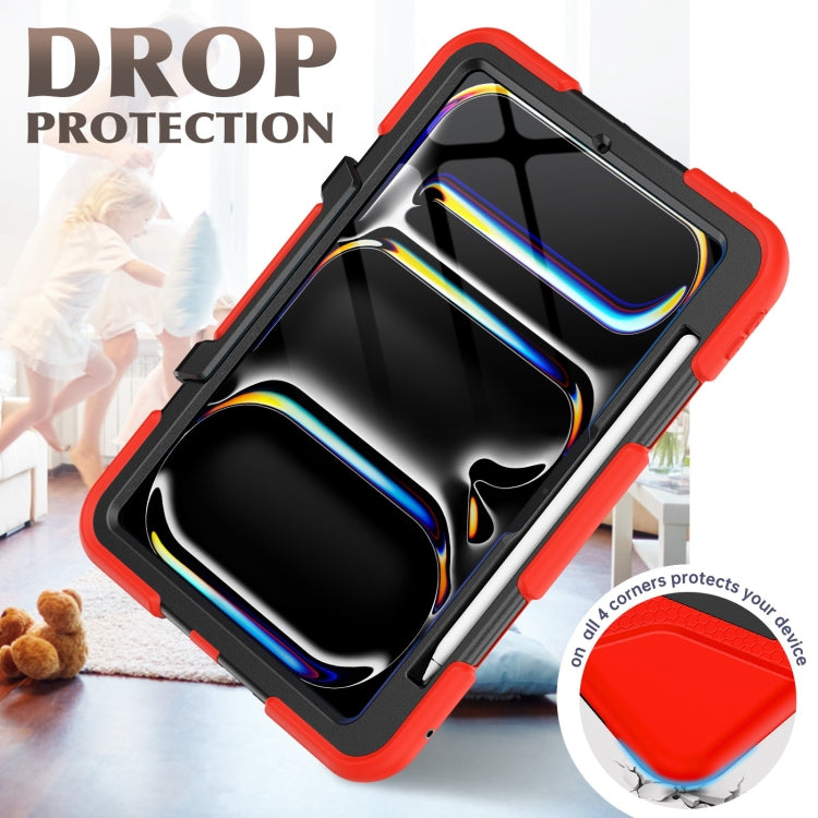 For iPad Pro 11 2024 Colorful Silicone Heavy Duty Hybrid PC Tablet Case(Red) - iPad Pro 11 2024 Cases by PMC TechLife | Online Shopping South Africa | PMC TechLife | Buy Now Pay Later Mobicred