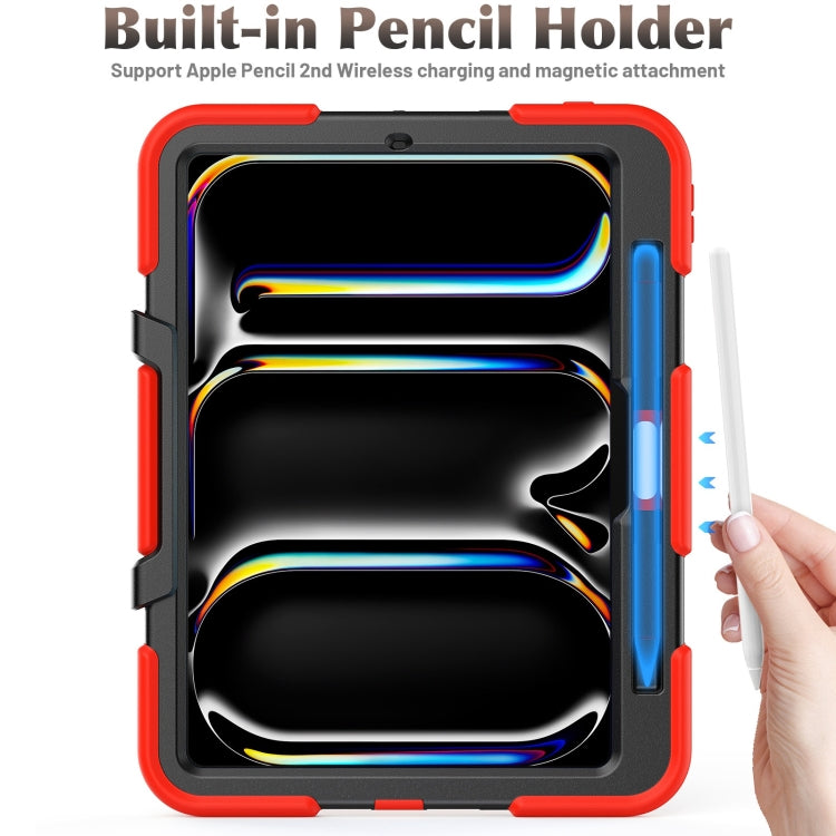 For iPad Pro 11 2024 Colorful Silicone Heavy Duty Hybrid PC Tablet Case(Red) - iPad Pro 11 2024 Cases by PMC TechLife | Online Shopping South Africa | PMC TechLife | Buy Now Pay Later Mobicred