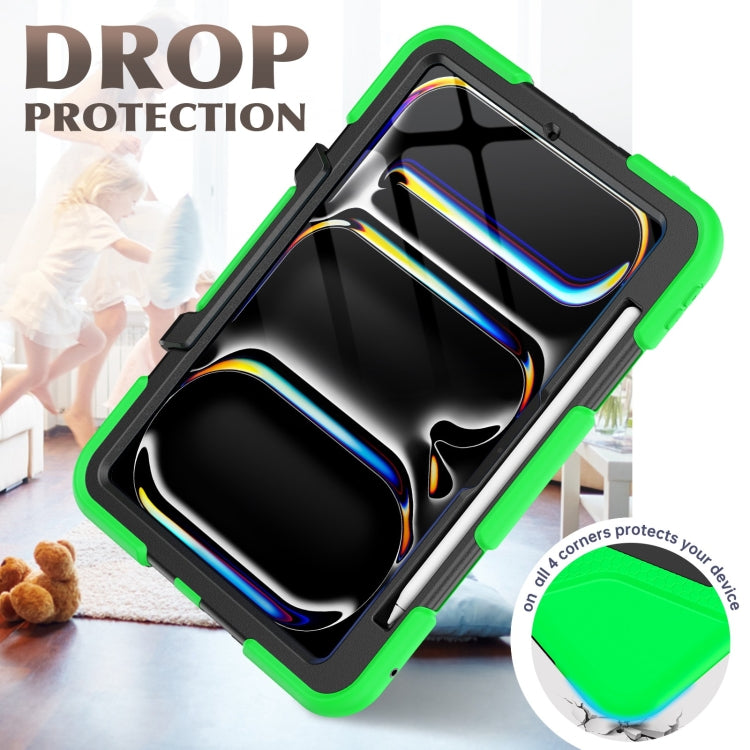 For iPad Pro 11 2024 Colorful Silicone Heavy Duty Hybrid PC Tablet Case(Green) - free shipping - PMC TechLife - Order now!