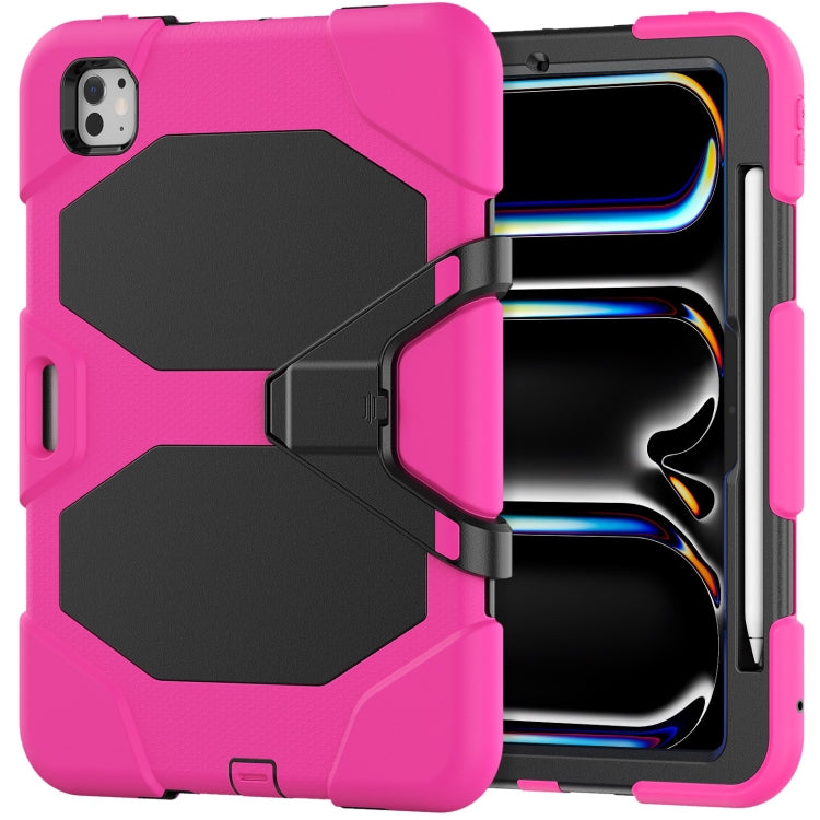 For iPad Pro 11 2024 Colorful Silicone Heavy Duty Hybrid PC Tablet Case(Rose Red) - iPad Pro 11 2024 Cases by PMC TechLife | Online Shopping South Africa | PMC TechLife | Buy Now Pay Later Mobicred