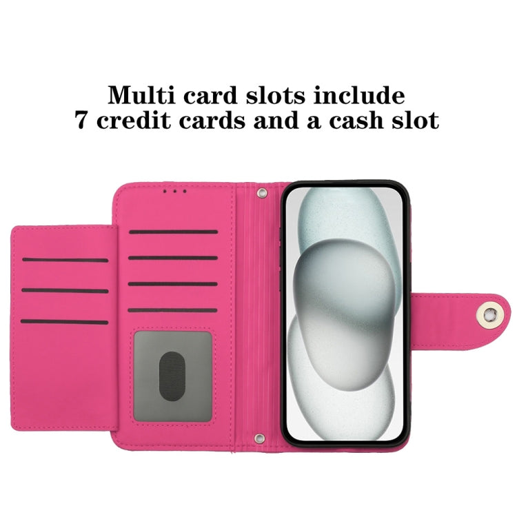 For Blackview Wave 6C Rhombic Texture Flip Leather Phone Case with Lanyard(Rose Red) - More Brand by PMC TechLife | Online Shopping South Africa | PMC TechLife | Buy Now Pay Later Mobicred