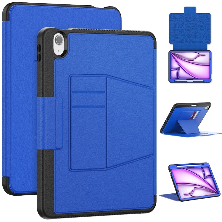 For iPad Air 11 2025 / 2024 Smart B Magnetic Holder Leather Tablet Case(Blue) - iPad Air 11 2025 / 2024 Cases by PMC TechLife | Online Shopping South Africa | PMC TechLife | Buy Now Pay Later Mobicred
