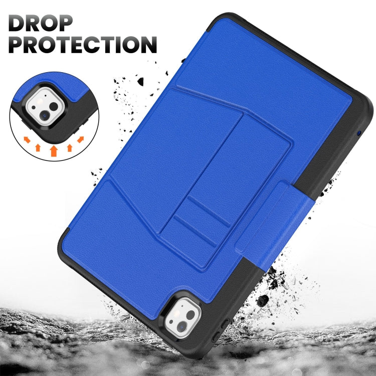 For iPad Pro 11 2024 Smart B Magnetic Holder Leather Tablet Case(Blue) - iPad Pro 11 2024 Cases by PMC TechLife | Online Shopping South Africa | PMC TechLife | Buy Now Pay Later Mobicred