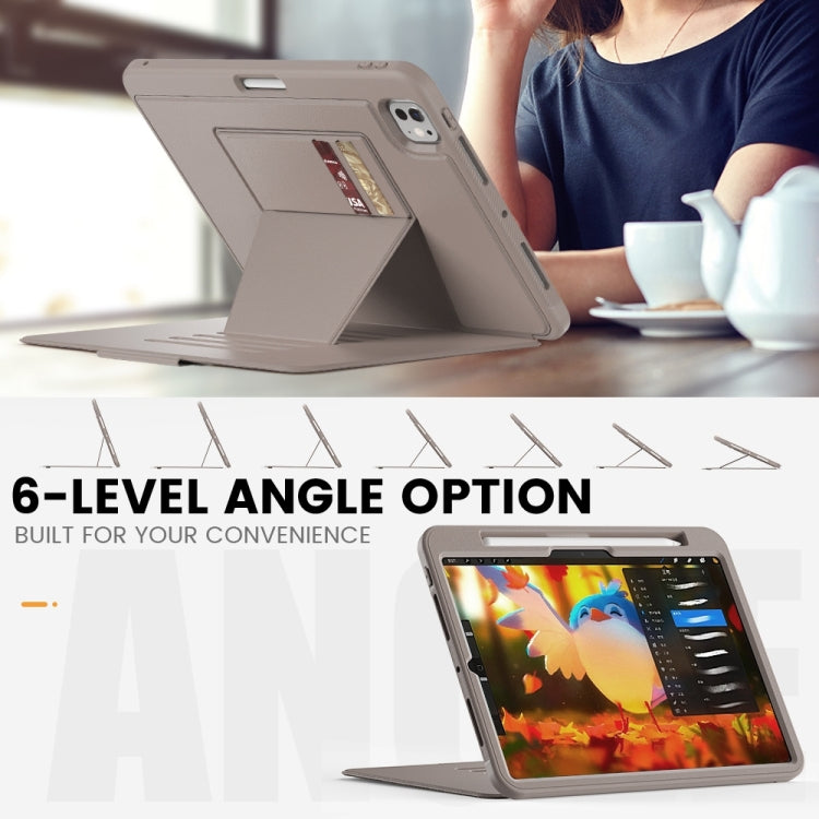 For iPad Pro 11 2024 Smart B Magnetic Holder Leather Tablet Case(Rose Gold) - iPad Pro 11 2024 Cases by PMC TechLife | Online Shopping South Africa | PMC TechLife | Buy Now Pay Later Mobicred