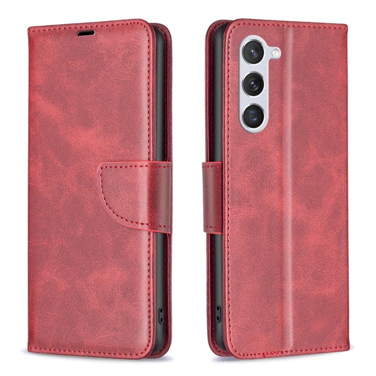 For Samsung Galaxy S25 5G Lambskin Texture Pure Color Flip Leather Phone Case(Red) - free shipping - PMC Jewellery - Order now!