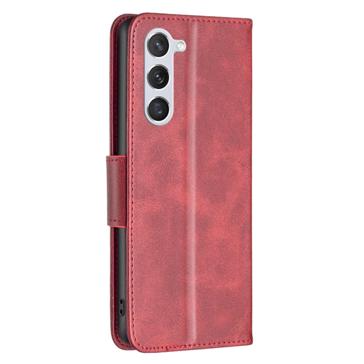 For Samsung Galaxy S25 5G Lambskin Texture Pure Color Flip Leather Phone Case(Red) - free shipping - PMC Jewellery - Order now!