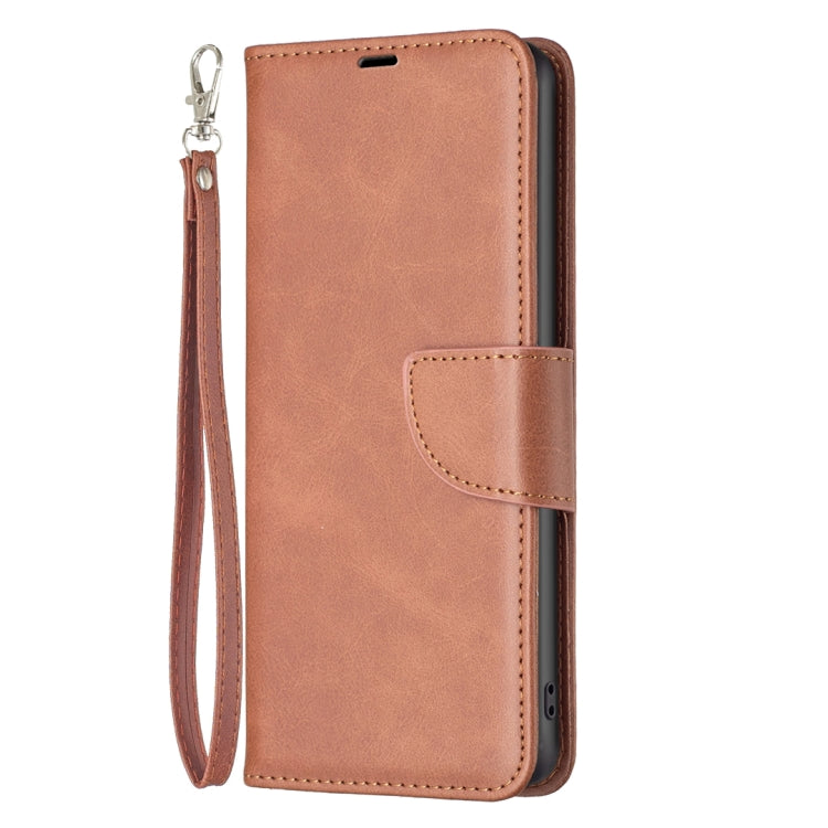 For Samsung Galaxy S25+ 5G Lambskin Texture Pure Color Flip Leather Phone Case(Brown) - Galaxy S25+ 5G Cases by PMC Jewellery | Online Shopping South Africa | PMC Jewellery | Buy Now Pay Later Mobicred