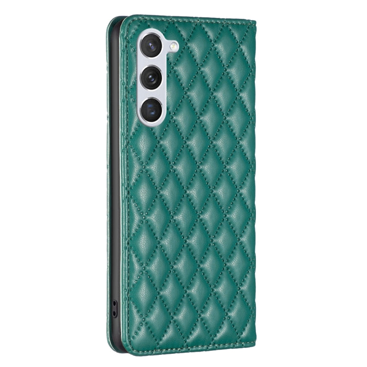 For Samsung Galaxy S25 5G Diamond Lattice Magnetic Leather Flip Phone Case(Green) - Galaxy S25 5G Cases by PMC Jewellery | Online Shopping South Africa | PMC Jewellery | Buy Now Pay Later Mobicred