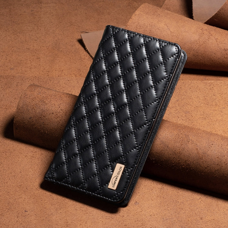 For Samsung Galaxy S25 5G Diamond Lattice Magnetic Leather Flip Phone Case(Black) - Galaxy S25 5G Cases by PMC Jewellery | Online Shopping South Africa | PMC Jewellery | Buy Now Pay Later Mobicred