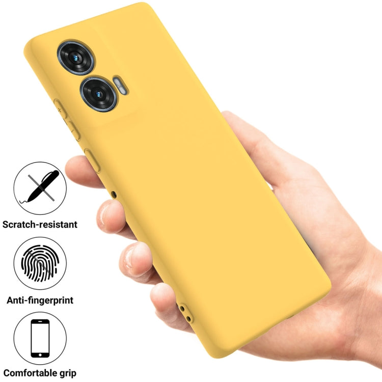 For Motorola Edge 50 Fusion Solid Color Liquid Silicone Dropproof Full Coverage Phone Case(Yellow) - free shipping - PMC TechLife - Order now!