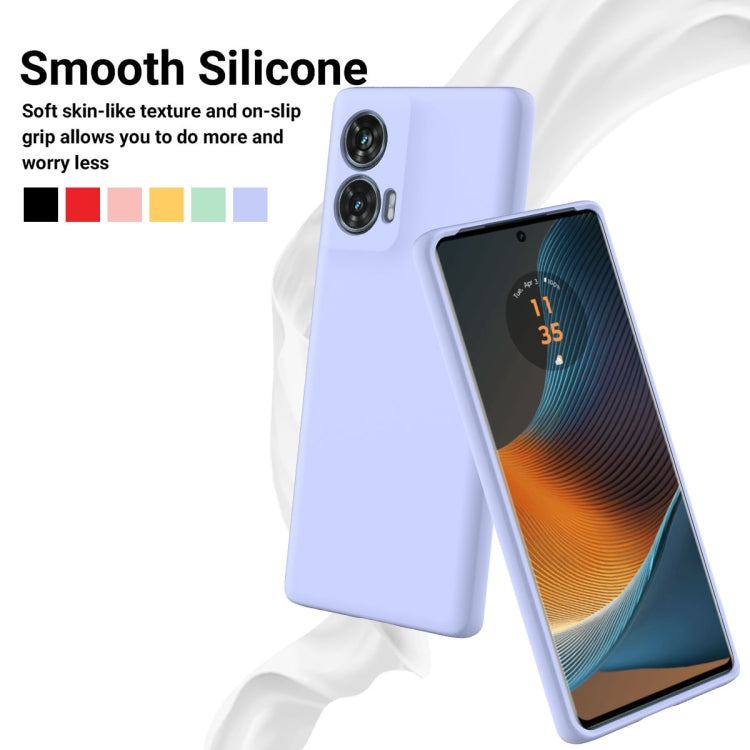 For Motorola Edge 50 Fusion Solid Color Liquid Silicone Dropproof Full Coverage Phone Case(Purple) - free shipping - PMC TechLife - Order now!