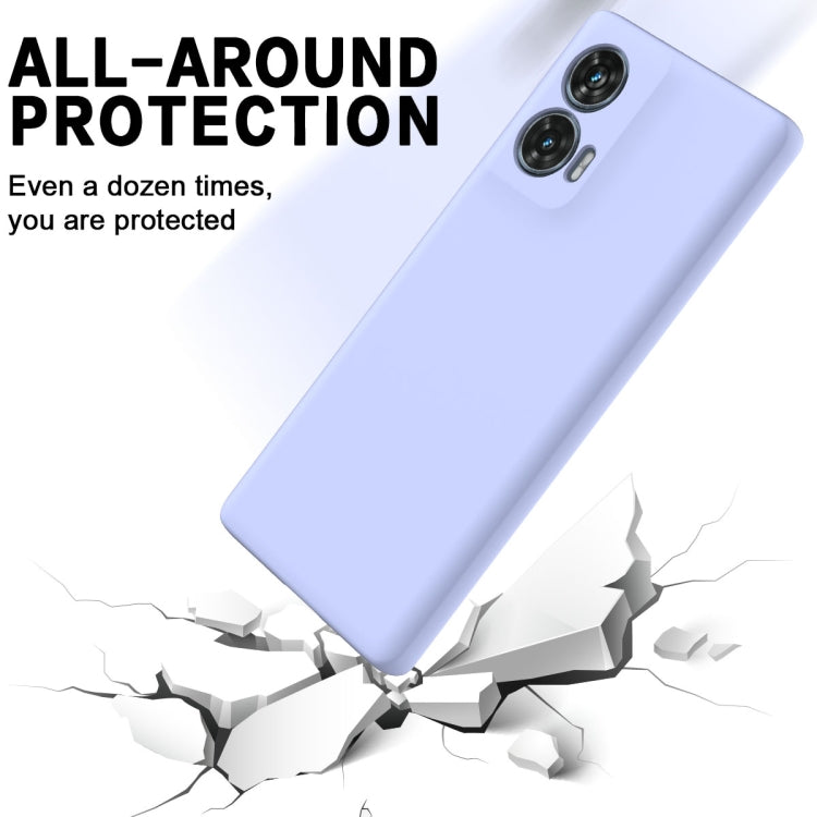 For Motorola Edge 50 Fusion Solid Color Liquid Silicone Dropproof Full Coverage Phone Case(Purple) - free shipping - PMC TechLife - Order now!