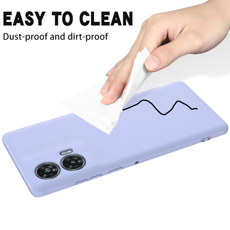 For Motorola Edge 50 Fusion Solid Color Liquid Silicone Dropproof Full Coverage Phone Case(Purple) - free shipping - PMC TechLife - Order now!