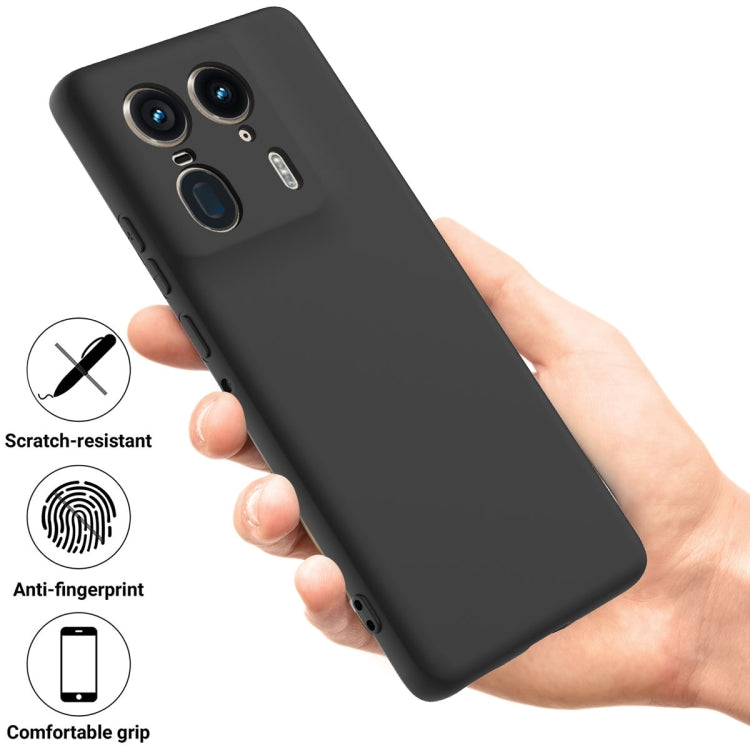 For Motorola Edge 50 Ultra Solid Color Liquid Silicone Dropproof Full Coverage Phone Case(Black) - free shipping - PMC TechLife - Order now!