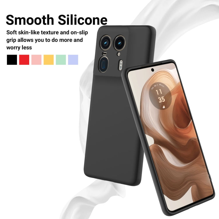 For Motorola Edge 50 Ultra Solid Color Liquid Silicone Dropproof Full Coverage Phone Case(Black) - free shipping - PMC TechLife - Order now!