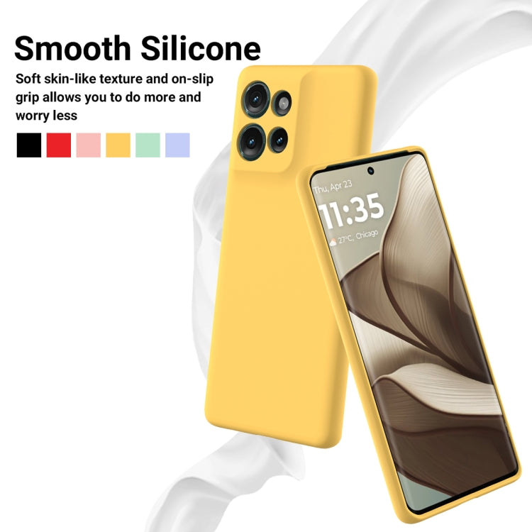 For Motorola Edge 50 Solid Color Liquid Silicone Dropproof Full Coverage Phone Case(Yellow) - free shipping - PMC TechLife - Order now!