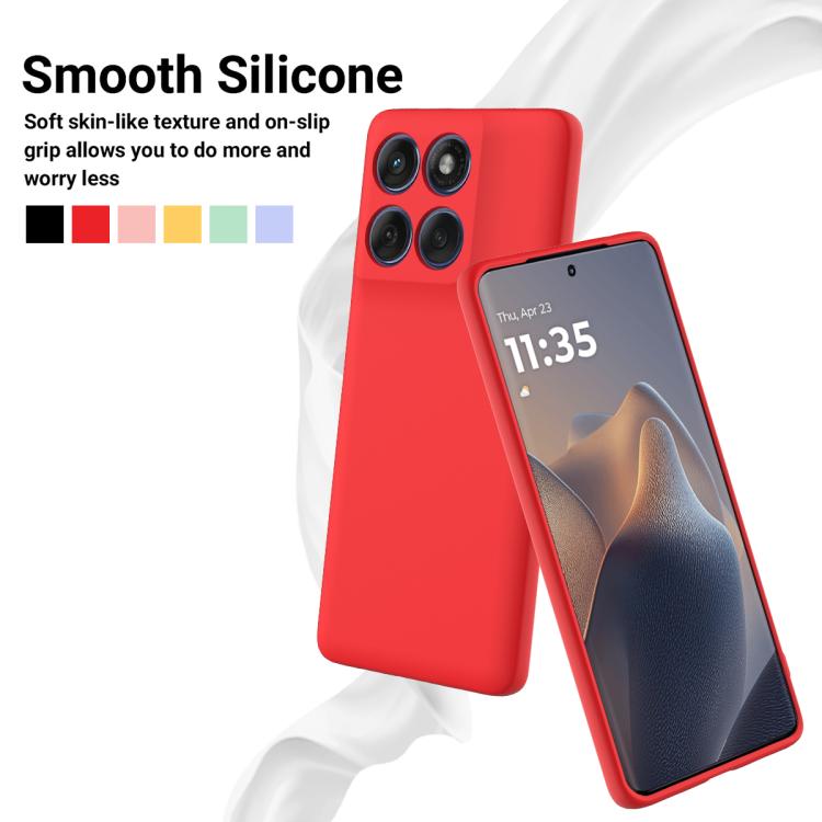 For Motorola Edge 60s Solid Color Liquid Silicone Dropproof Full Coverage Phone Case(Red) - free shipping - PMC TechLife - Order now!