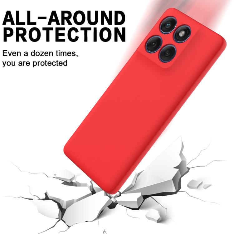 For Motorola Edge 60s Solid Color Liquid Silicone Dropproof Full Coverage Phone Case(Red) - free shipping - PMC TechLife - Order now!
