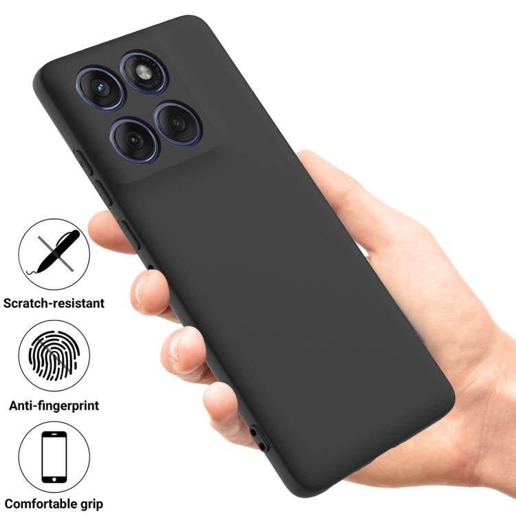 For Motorola Edge 60s Solid Color Liquid Silicone Dropproof Full Coverage Phone Case(Black) - free shipping - PMC TechLife - Order now!