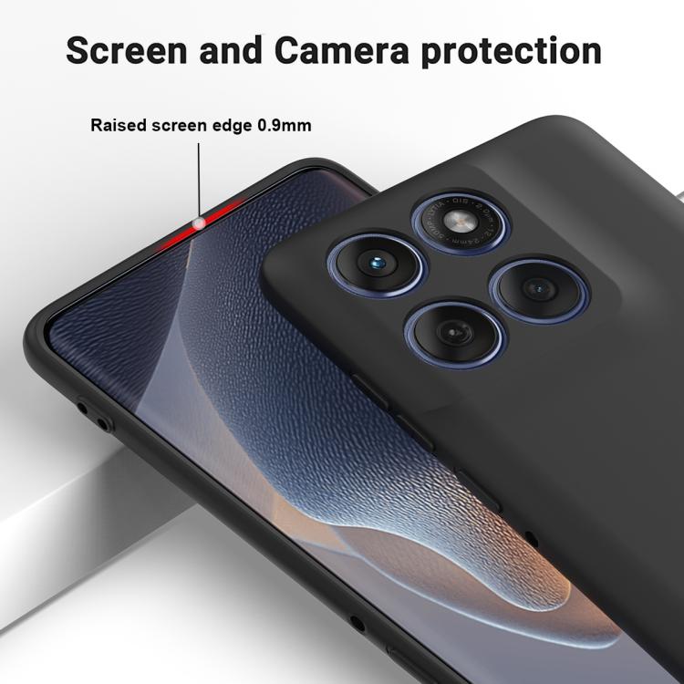 For Motorola Edge 60s Solid Color Liquid Silicone Dropproof Full Coverage Phone Case(Black) - free shipping - PMC TechLife - Order now!