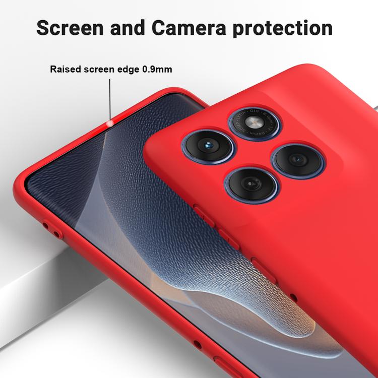 For Motorola Edge 60 Pro Solid Color Liquid Silicone Dropproof Full Coverage Phone Case(Red) - free shipping - PMC TechLife - Order now!
