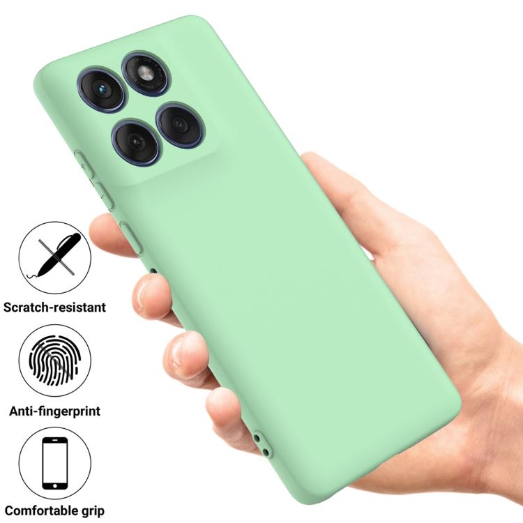 For Motorola Edge 60 Pro Solid Color Liquid Silicone Dropproof Full Coverage Phone Case(Green) - free shipping - PMC TechLife - Order now!