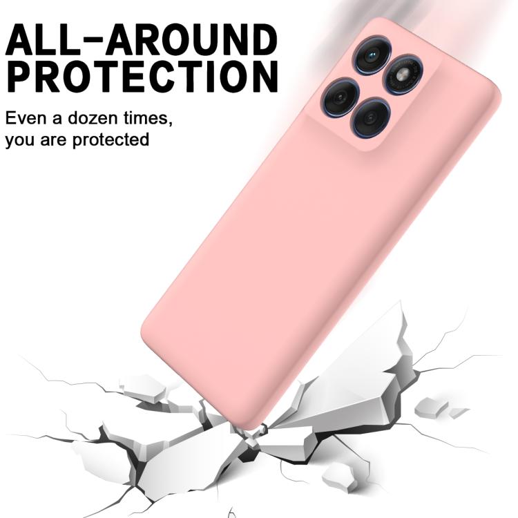 For Motorola Edge 60 Pro Solid Color Liquid Silicone Dropproof Full Coverage Phone Case(Pink) - free shipping - PMC TechLife - Order now!