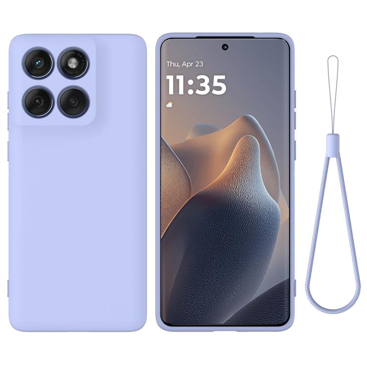For Motorola Edge 60 Pro Solid Color Liquid Silicone Dropproof Full Coverage Phone Case(Purple) - free shipping - PMC TechLife - Order now!