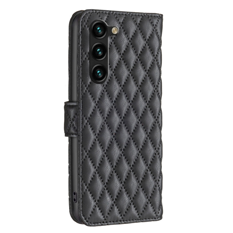 For Samsung Galaxy S25+ 5G Diamond Lattice Wallet Flip Leather Phone Case(Black) - free shipping - PMC Jewellery - Order now!