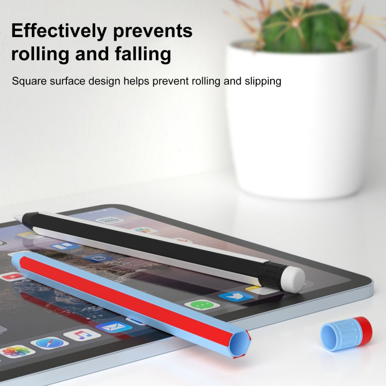 For Apple Pencil 2 / Pencil Pro Colorful Pencil Style Stylus Silicone Protective Case(Sapphire Blue Cyan) - Pencil Accessories by PMC Jewellery | Online Shopping South Africa | PMC Jewellery | Buy Now Pay Later Mobicred