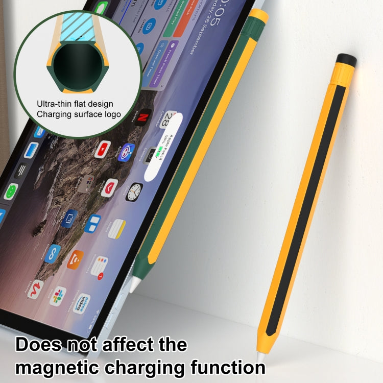 For Apple Pencil 2 / Pencil Pro Colorful Pencil Style Stylus Silicone Protective Case(Black Red) - Pencil Accessories by PMC Jewellery | Online Shopping South Africa | PMC Jewellery | Buy Now Pay Later Mobicred