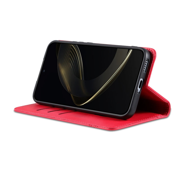 For Samsung Galaxy S25 5G AZNS Magnetic Calf Texture Flip Leather Phone Case(Red) - free shipping - PMC Jewellery - Order now!