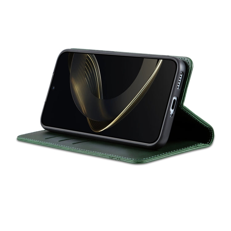 For Samsung Galaxy S25 5G AZNS Magnetic Calf Texture Flip Leather Phone Case(Dark Green) - free shipping - PMC Jewellery - Order now!