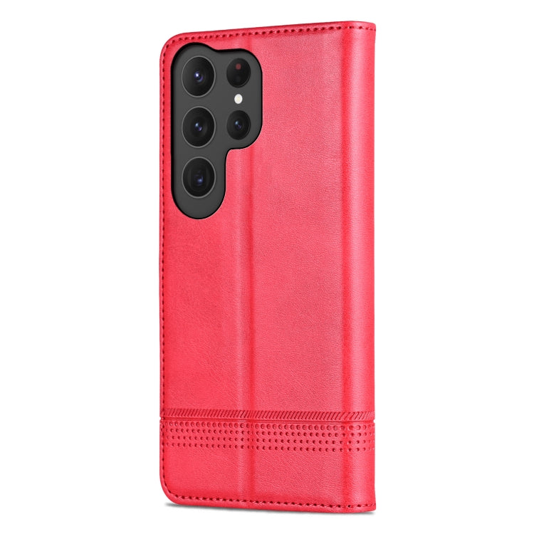 For Samsung Galaxy S25 Ultra 5G AZNS Magnetic Calf Texture Flip Leather Phone Case(Red) - Galaxy S25 Ultra 5G Cases by AZNS | Online Shopping South Africa | PMC Jewellery | Buy Now Pay Later Mobicred