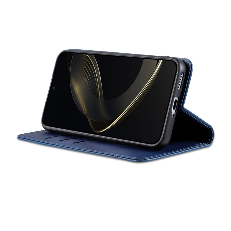 For Samsung Galaxy S25 Ultra 5G AZNS Magnetic Calf Texture Flip Leather Phone Case(Dark Blue) - free shipping - PMC Jewellery - Order now!