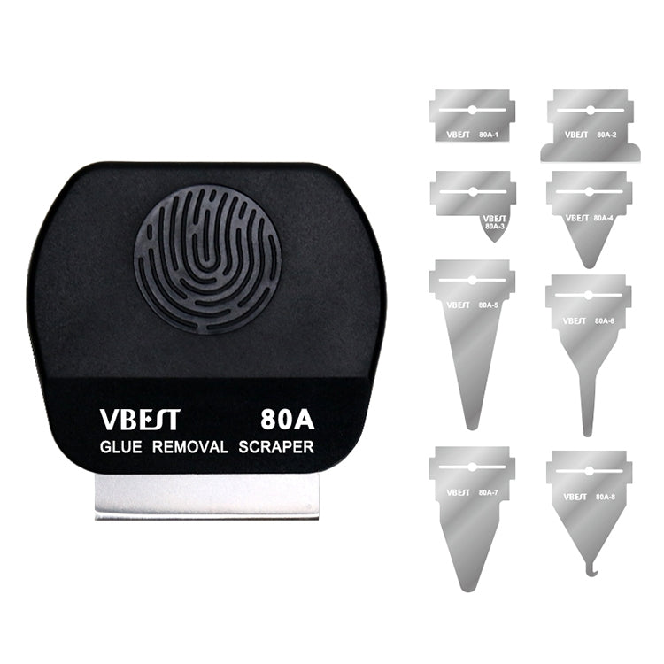 BEST VBST-80A 8 in 1 Stainless Steel Multipurpose Magnetic Double-sided Glue Removal Scraper Set - Dust Remove Tool by BEST | Online Shopping South Africa | PMC TechLife | Buy Now Pay Later Mobicred