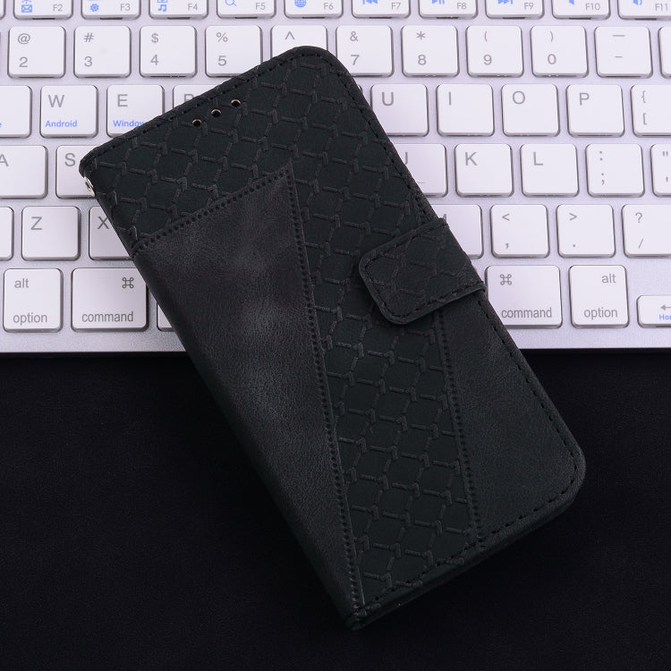 For Redmi K70 / K70 Pro Seven-shaped Embossed Leather Phone Case(Black) - Xiaomi Cases by PMC Jewellery | Online Shopping South Africa | PMC Jewellery | Buy Now Pay Later Mobicred