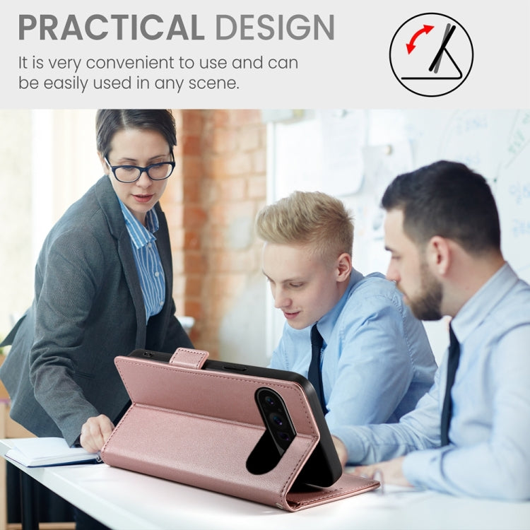 For Google Pixel 9 Pro Side Buckle Magnetic Frosted Leather Phone Case(Rose Gold) - free shipping - PMC TechLife - Order now!