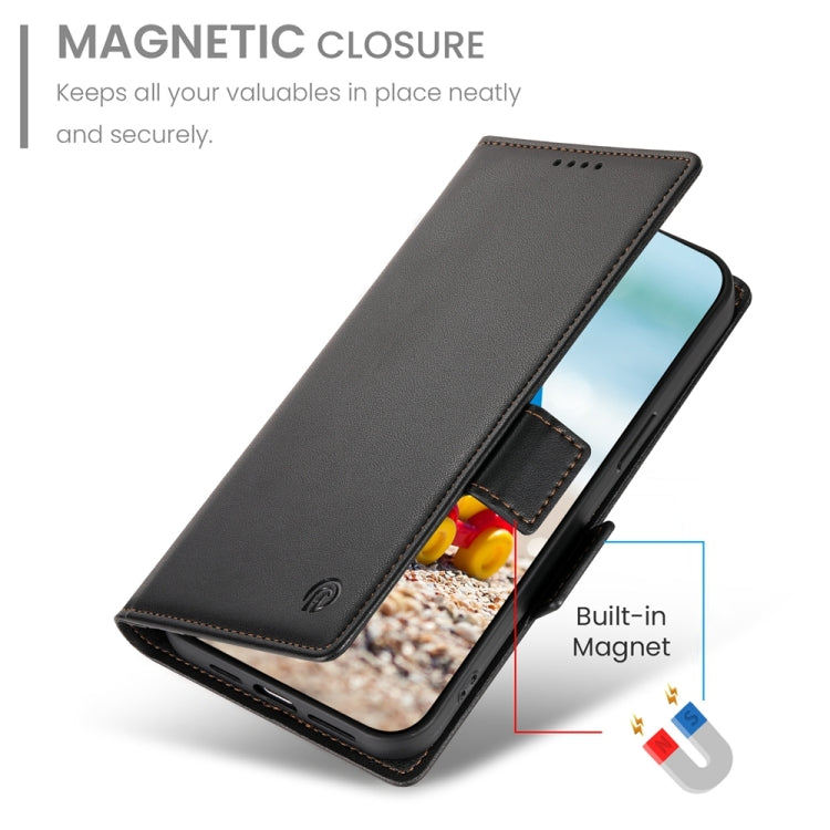 For Google Pixel 9 Pro Side Buckle Magnetic Frosted Leather Phone Case(Black) - Google Cases by PMC TechLife | Online Shopping South Africa | PMC TechLife | Buy Now Pay Later Mobicred