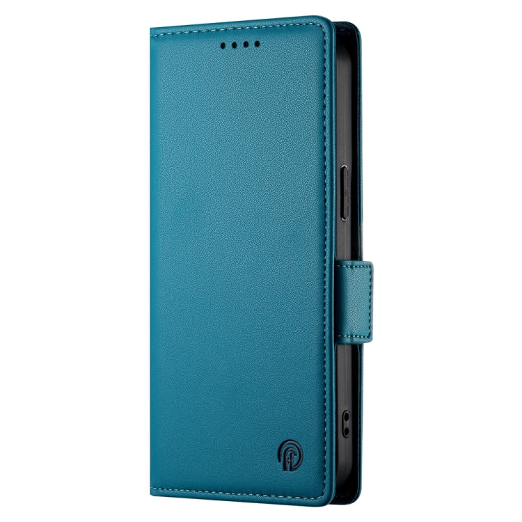 For Google Pixel 9 Side Buckle Magnetic Frosted Leather Phone Case(Blue) - Google Cases by PMC TechLife | Online Shopping South Africa | PMC TechLife | Buy Now Pay Later Mobicred