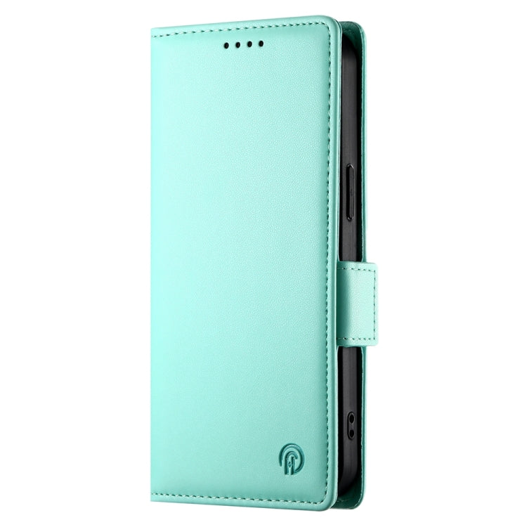 For Google Pixel 9 Side Buckle Magnetic Frosted Leather Phone Case(Mint Green) - Google Cases by PMC TechLife | Online Shopping South Africa | PMC TechLife | Buy Now Pay Later Mobicred