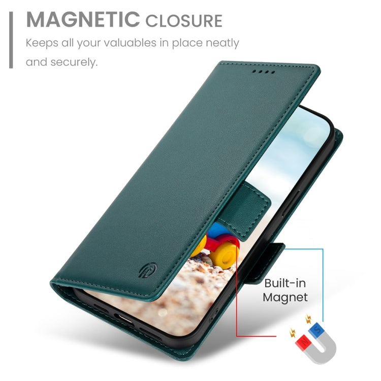 For Google Pixel 9 Side Buckle Magnetic Frosted Leather Phone Case(Dark Green) - Google Cases by PMC TechLife | Online Shopping South Africa | PMC TechLife | Buy Now Pay Later Mobicred