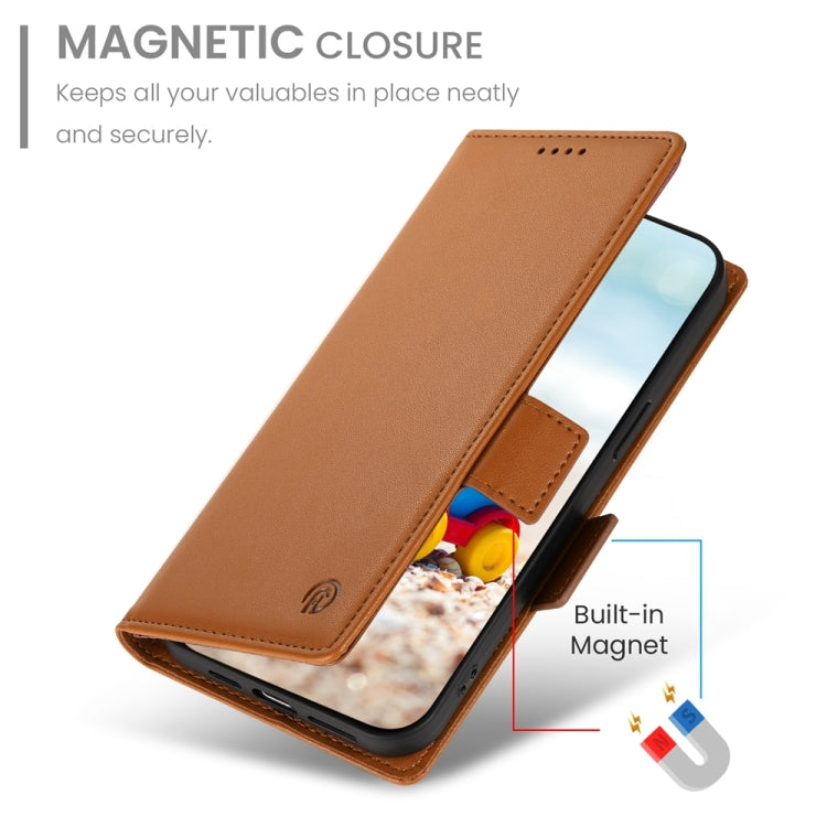 For Google Pixel 9 Side Buckle Magnetic Frosted Leather Phone Case(Brown) - Google Cases by PMC TechLife | Online Shopping South Africa | PMC TechLife | Buy Now Pay Later Mobicred