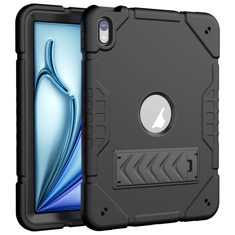 For iPad Air 11 2025 / 2024 Armor Holder Silicone Hybrid PC Tablet Case(Black) - iPad Air 11 2025 / 2024 Cases by PMC TechLife | Online Shopping South Africa | PMC TechLife | Buy Now Pay Later Mobicred