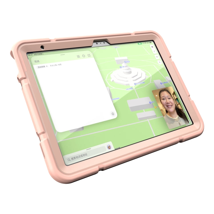 For iPad Air 11 2025 / 2024 Armor Holder Silicone Hybrid PC Tablet Case(Rose Gold) - iPad Air 11 2025 / 2024 Cases by PMC TechLife | Online Shopping South Africa | PMC TechLife | Buy Now Pay Later Mobicred