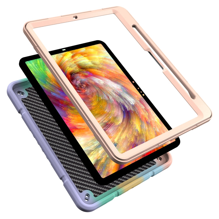 For iPad Pro 11 2024 Armor Holder Silicone Hybrid PC Tablet Case(Gradient Color Gold) - iPad Pro 11 2024 Cases by PMC TechLife | Online Shopping South Africa | PMC TechLife | Buy Now Pay Later Mobicred
