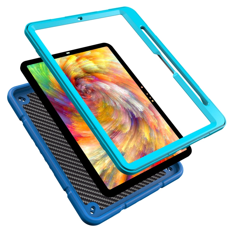 For iPad Pro 11 2024 Armor Holder Silicone Hybrid PC Tablet Case(Blue) - iPad Pro 11 2024 Cases by PMC TechLife | Online Shopping South Africa | PMC TechLife | Buy Now Pay Later Mobicred