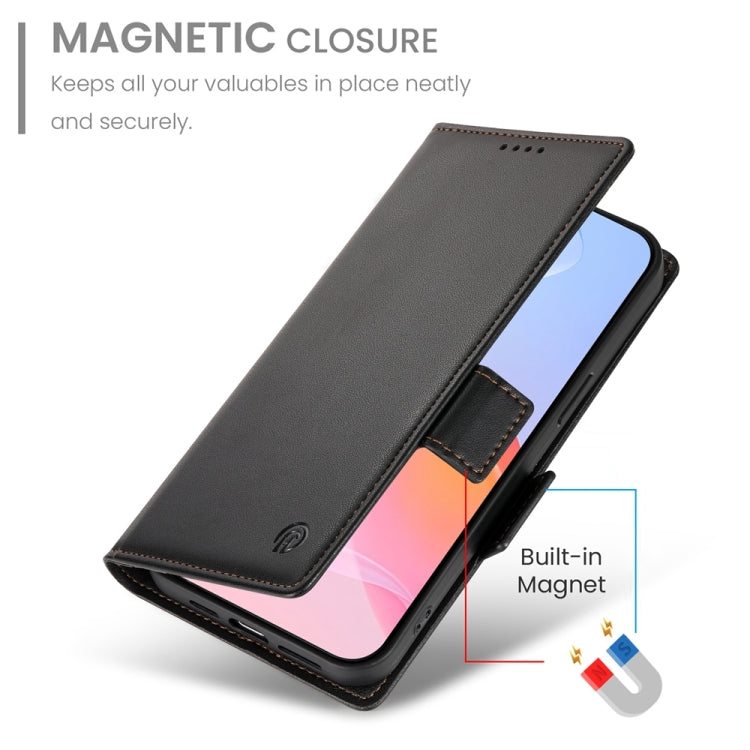 For iPhone 16 Pro Side Buckle Magnetic Frosted Leather Phone Case(Black) - iPhone 16 Pro Cases by PMC TechLife | Online Shopping South Africa | PMC TechLife | Buy Now Pay Later Mobicred