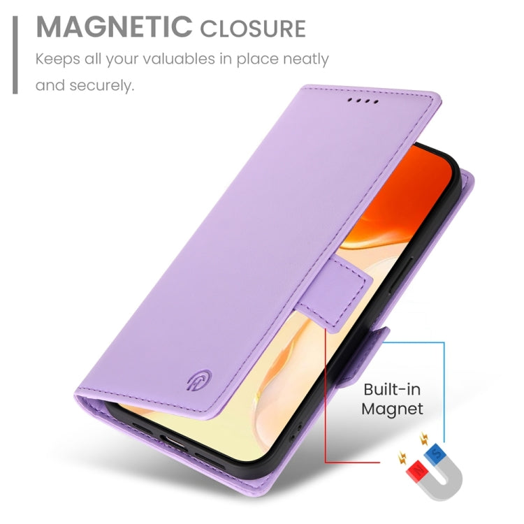 For iPhone 16 Plus Side Buckle Magnetic Frosted Leather Phone Case(Purple) - iPhone 16 Plus Cases by PMC TechLife | Online Shopping South Africa | PMC TechLife | Buy Now Pay Later Mobicred